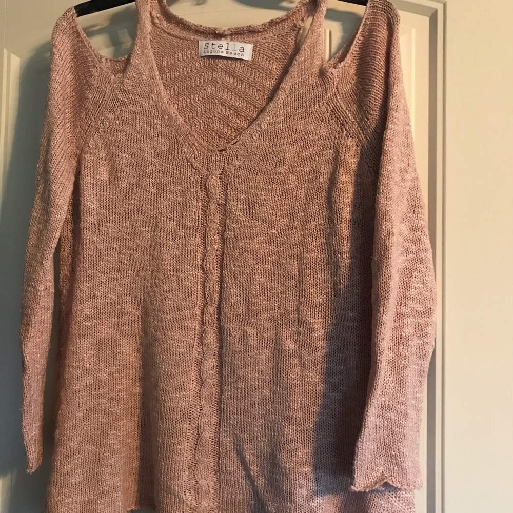 Cold shoulder sweater